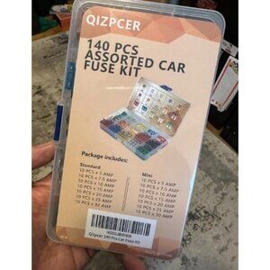 140 Pcs Fuses Automotive Kit - Blade Auto Fuse Assortment Standard and Mini Car